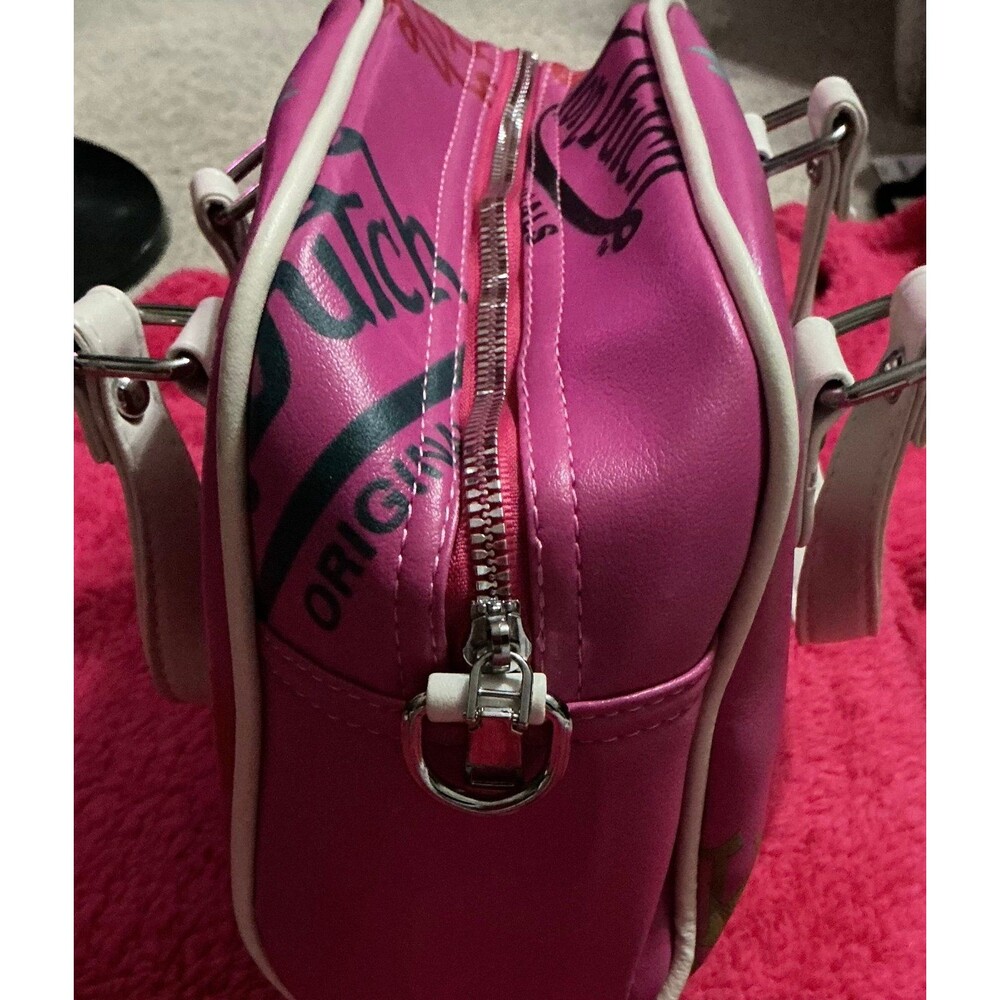 Von Dutch Pink Mini Satchel with White Handles